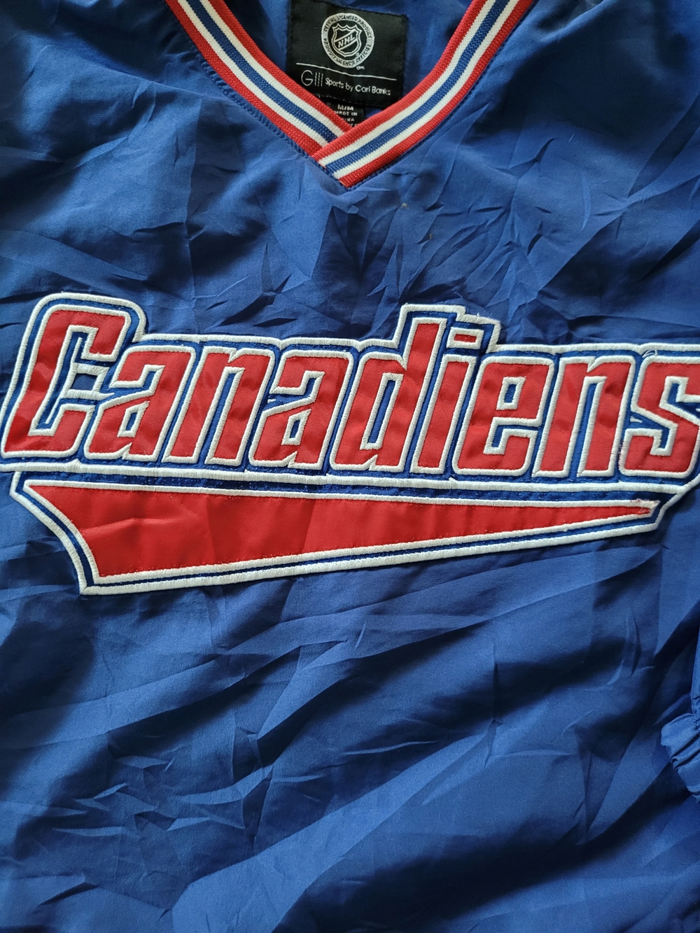 Montreal Canadiens Blue Pullover Jacket with Red Trim - Picture 3 of 8